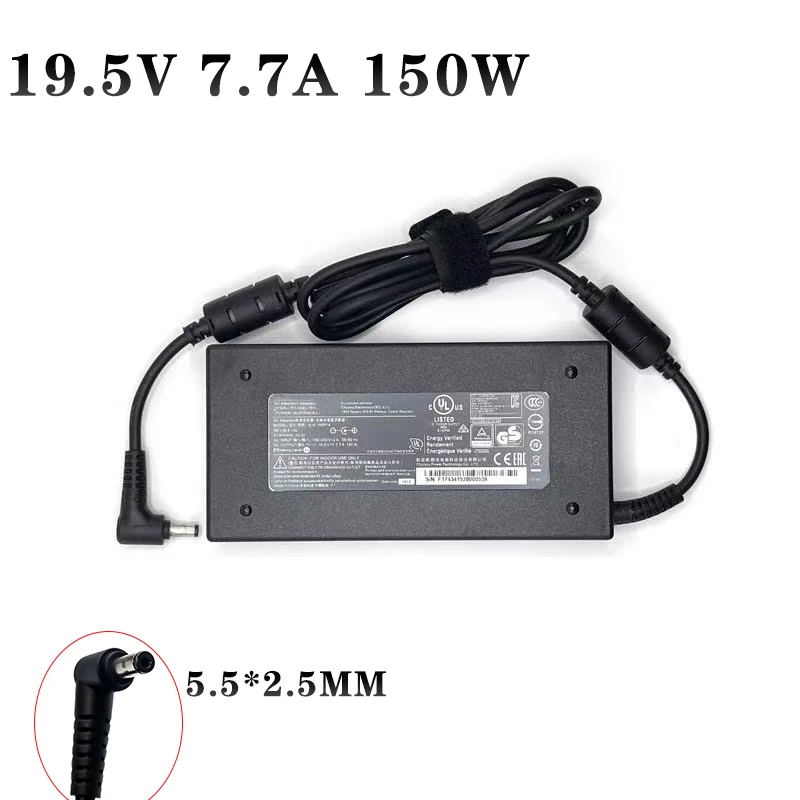 

19.5V 7.7A Laptop Adapter 150W Power Supply For MSI GS60 GS70 GE62 GS40 GS63 GL62 MS-16H7 MS16H Ghost Pro606 charger ADP-150VB B