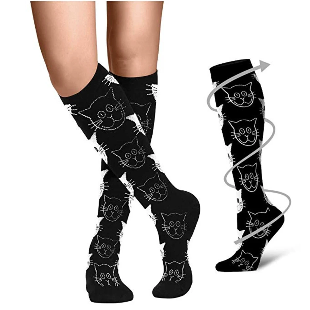 

Nurse’s leg high and long tube running elastic compression socks T001