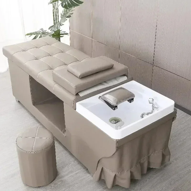 

Water Therapy Japanese Head Spa Salon Chair Wash Hair Hairdressing Beauty Salon Shampoo Bed Thai Recliner Furniture Cadeira