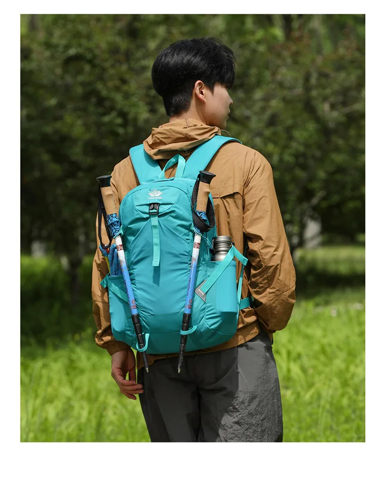 20-35L Outdoor-Wanderrucksack mit großem Fassungsvermögen, Unisex, Camping, Freizeit, Trekking, wasserdichte Sporttasche, City Wildness, Nylon, atmungsaktiv – Detail 21