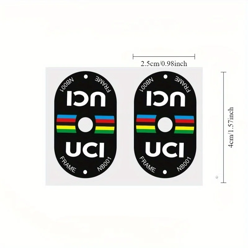 6 أوراق/قطعة، ملصقات دراجات UCI وملصقات زخرفية - مناسبة لدراجات الطرق والدراجات النارية والسيارات - تصميم هوائي،