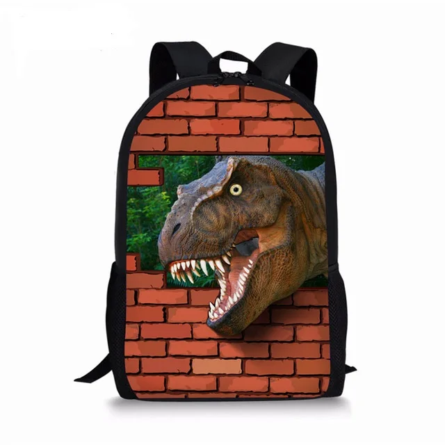 Ransel Gambar dinosaurus Jurassic World untuk anak perempuan laki-laki tas sekolah tas buku siswa tas Laptop ransel Travel kasual remaja