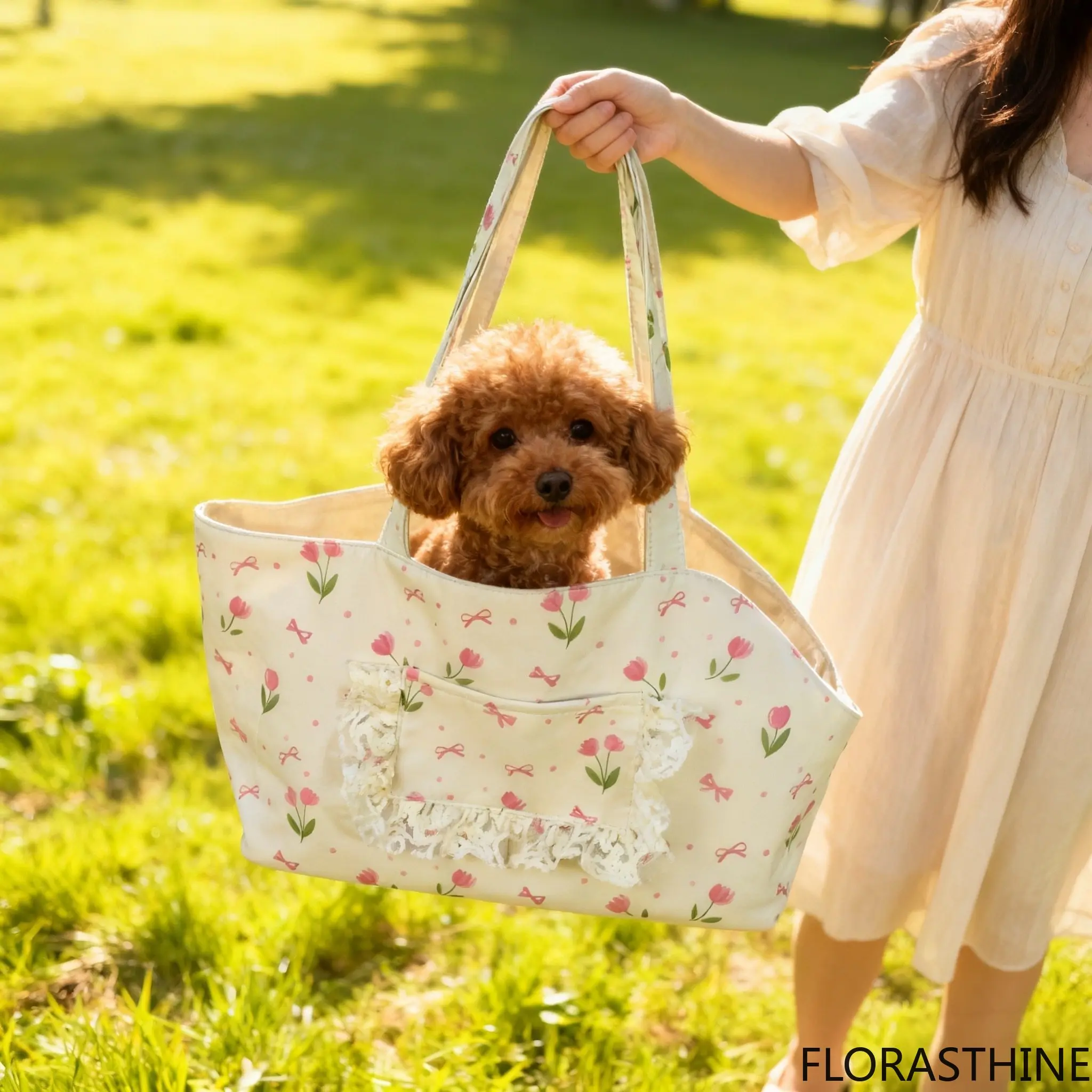 Cute Lace Pet Carrier Bag Transportin Perro Small Dog Bags Carrier Poodle Chihuahua Yorkshire Terrier Puppy Bags Cat