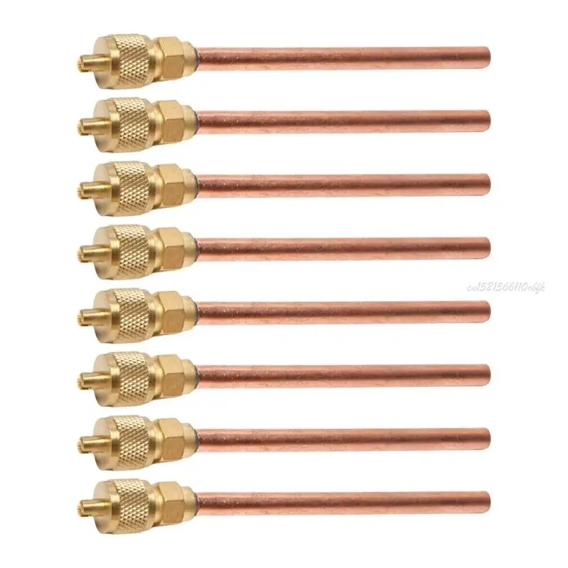 27RB 8PCS Metal Service Access Valves Air Conditioning Repair Valves for Air Conditioning and Refrigeration Maintenance