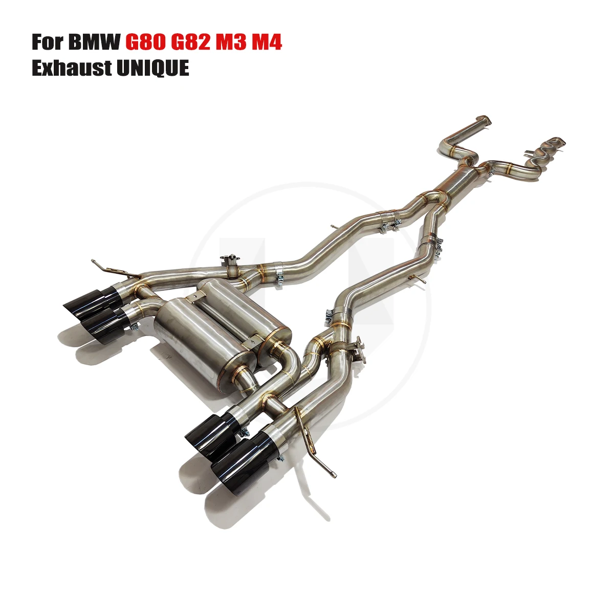 UNIQUE Single Mid Pipe with Resonator 101mm Special Design for Bmw g80 g82 m3 m4 s58 Middle Pipe SS304 Exhaust Systems