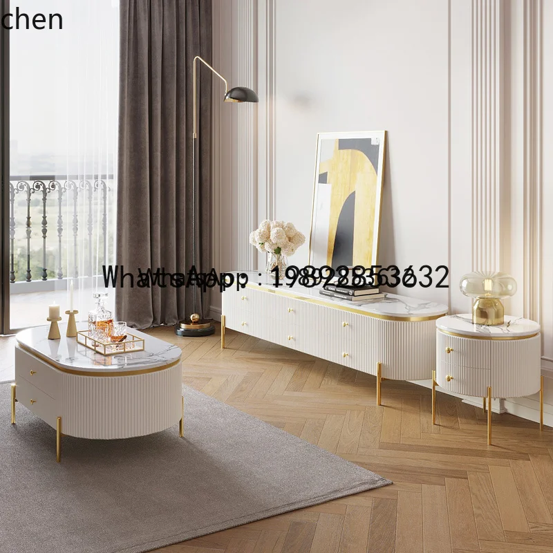 

X3 light luxury coffee table combination living room fully equipped modern simple size apartment video cabinet furniture