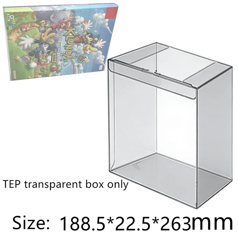 Protector de caja transparente para la serie Klonoa Phantasy Reverie/NS, cajas coleccionables, estuche de almacenamiento TEP, estuche transparente para juegos