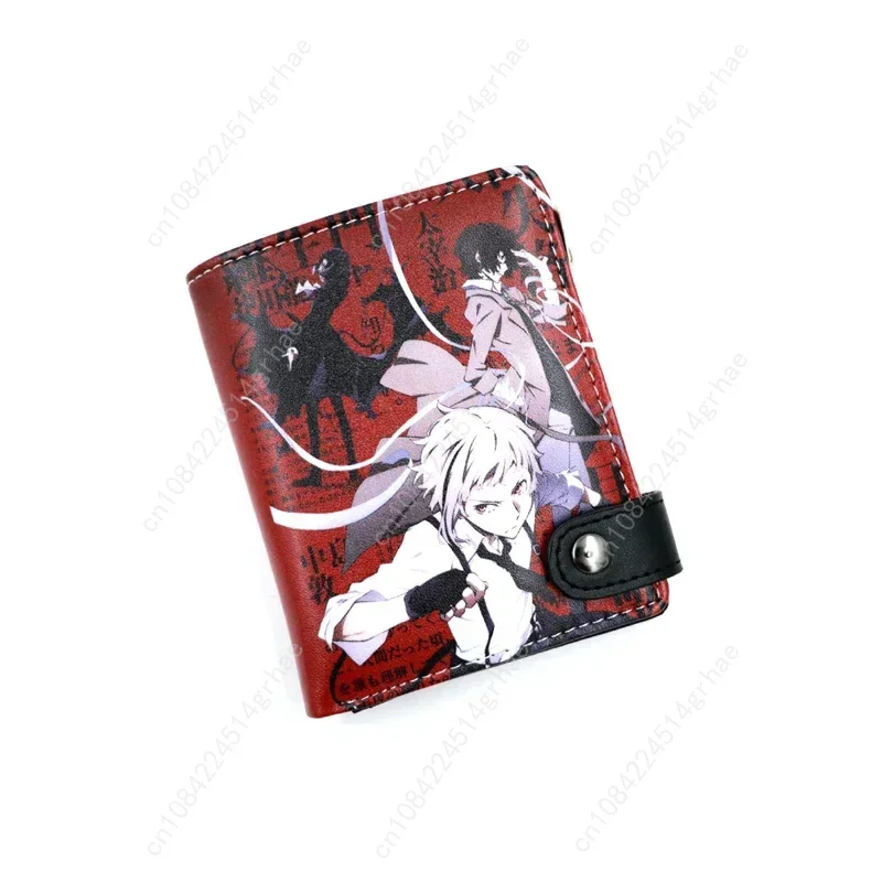 Bungo Stray Dogs Nakajima Atsushi Anime Wallets Cartoon Dazai Osamu Card Holders