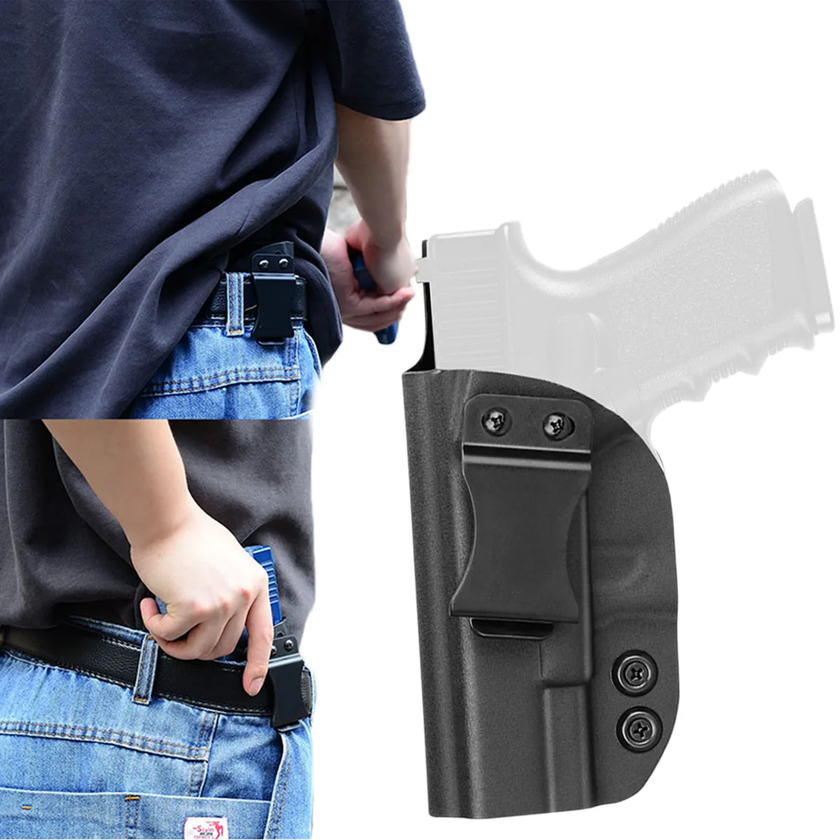 

AQzxdc Tactical Pistol Holster Concealed Quick-Draw Holster for 17 26 Airsoft Shooting Outdoor Hunting Belt Accessories