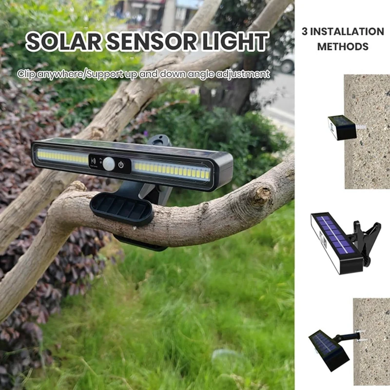 Luz de paisaje de ángulo ajustable cálida, luz LED Solar de paisaje, luz decorativa impermeable con abrazadera para escalera, fácil de usar