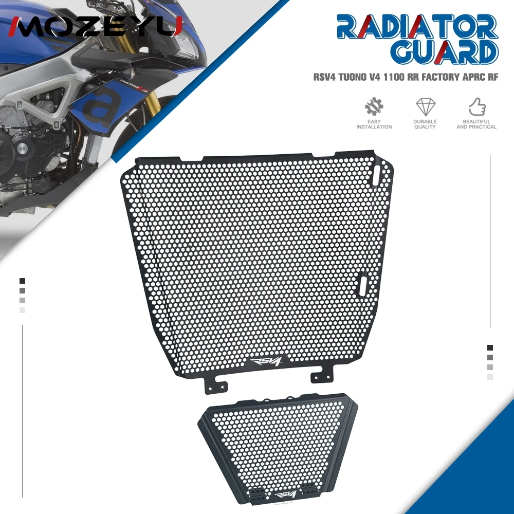 

FOR Aprilia RSV4 Tuono V4 1100 RR Factory APRC RF Radiator Grille Guard Oil Cooler Cover 2009 2010 2011 2012 2013 2014 2015-2020