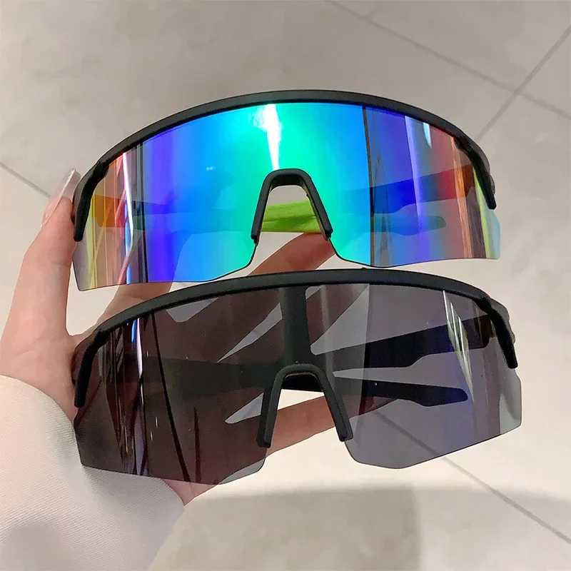 Oversized Luxury Brand Designer Cycle Sunglasses Women For Men Vintage Outdoor Sun Glasses Punk Ski Windproof Sport Goggle UV400