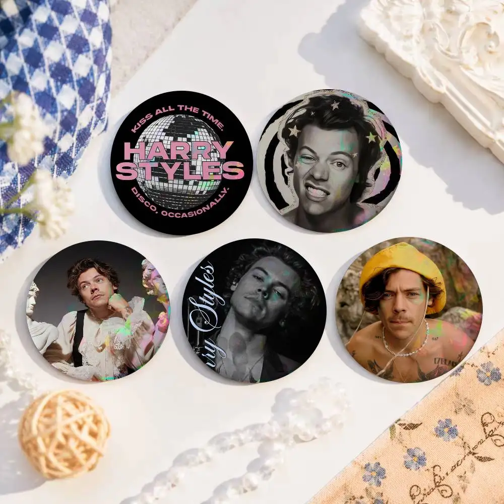 Singer H-HaRRy Music Styles   Anime Button Pin Handmade Brooch For Clothes Cartoon Badge Backpack Decoration Jewelry Accessories