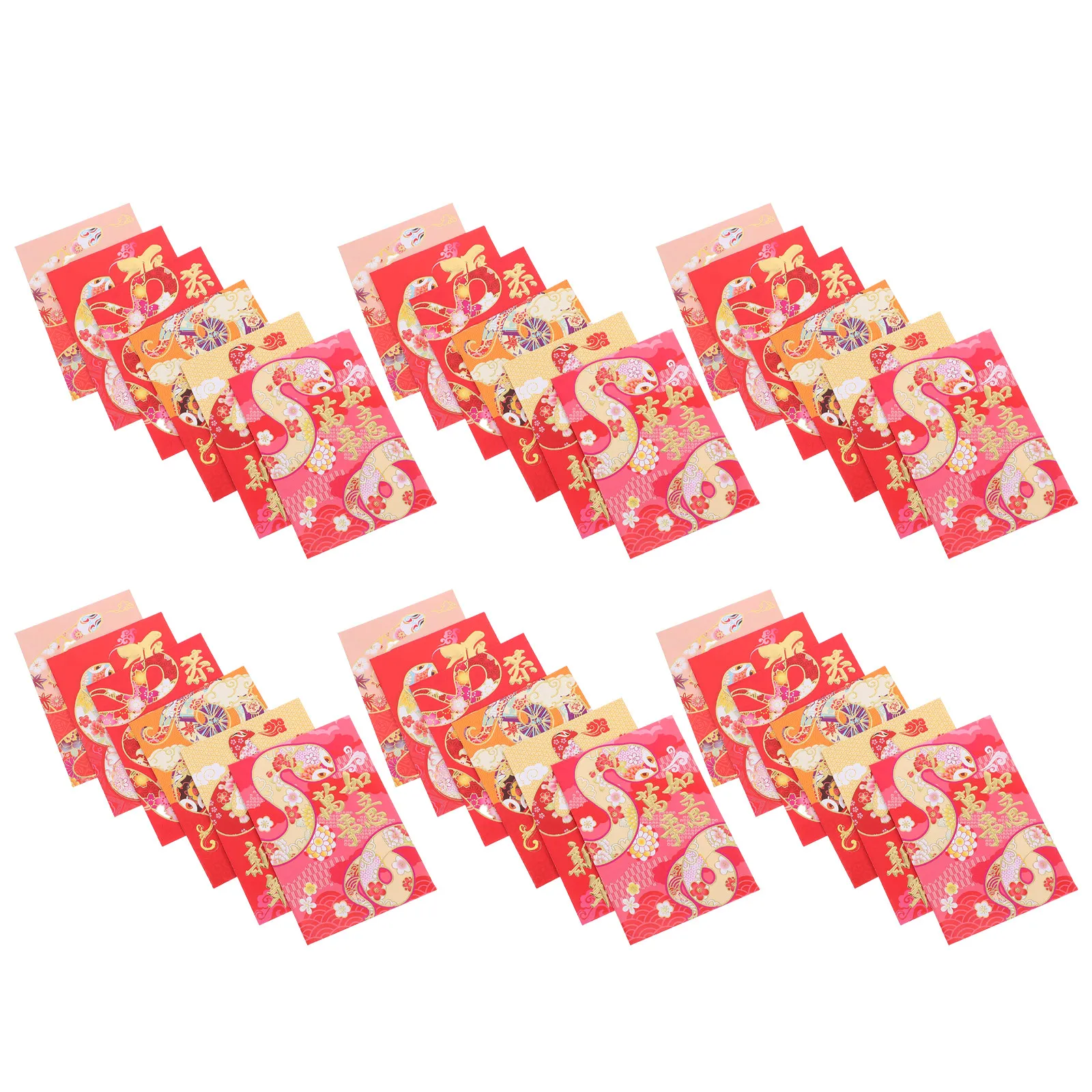 

36Pcs Cartoon Snake Red Envelopes for Spring Festival Traditional Lucky Money Bags Reusable Sturdy Practical Gift Wrapping