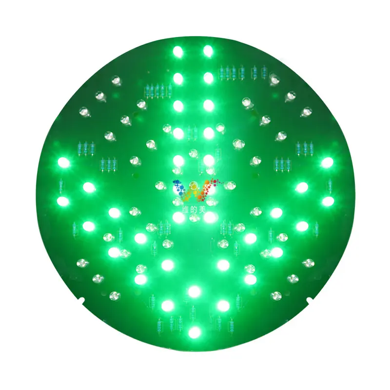 WDM-placa PCB de 12V de CC, 192x192mm, revestimiento de laca, tres pruebas para luz de tráfico de flecha verde, Cruz Roja de 200mm