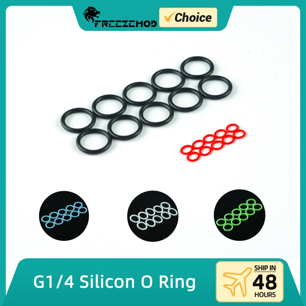 

FREEZEMOD Silicon O Ring G1/4 Anti Seal Leak Proof Rubber Ring Hand Compression Hard Tube Fitting For Water Cooler System