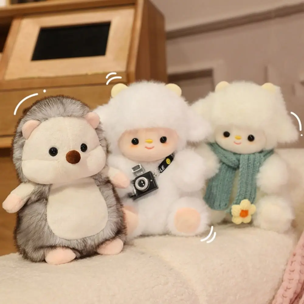 

PP Cotton White Sheep Plush Toys Can Clapping Moving Animal Bear Hedgehog Doll Soft Singing Scarf Lamb Intelligent Stuffed Dolls