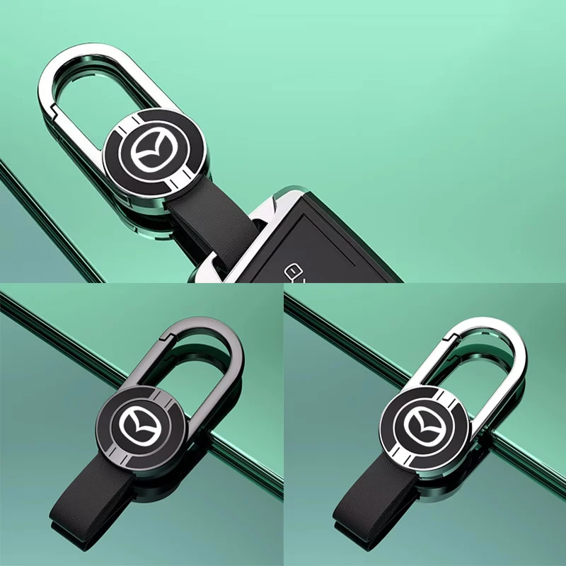 

Car Keychain Leather Durable Keyring Pendants Accessories for Mazda MS Speed CX4 Atenza Axela MX5 CX7 CX5 CX9 323 RX8 CX30 Bt50