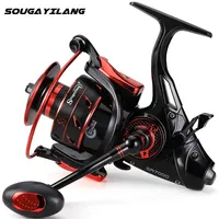Sougayilang 6000 7000 Carp Spinning Reel Carbon Fiber Drag Max Drag 15kg Feeder Fishing Reel with Free Spool Fishing Reel Runner