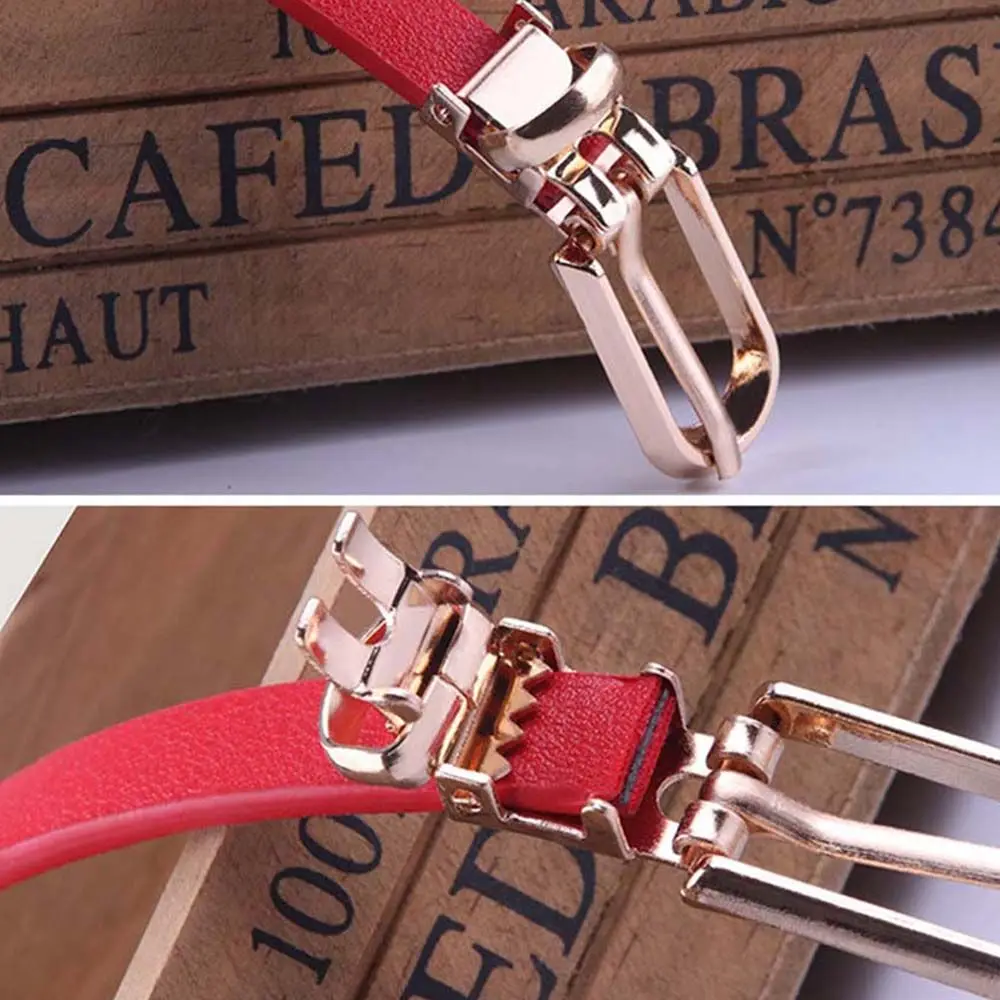 Simple Elegant Women Candy Color Female Waist Belts Dress Strap Pu Leather Belt Thin Waistband