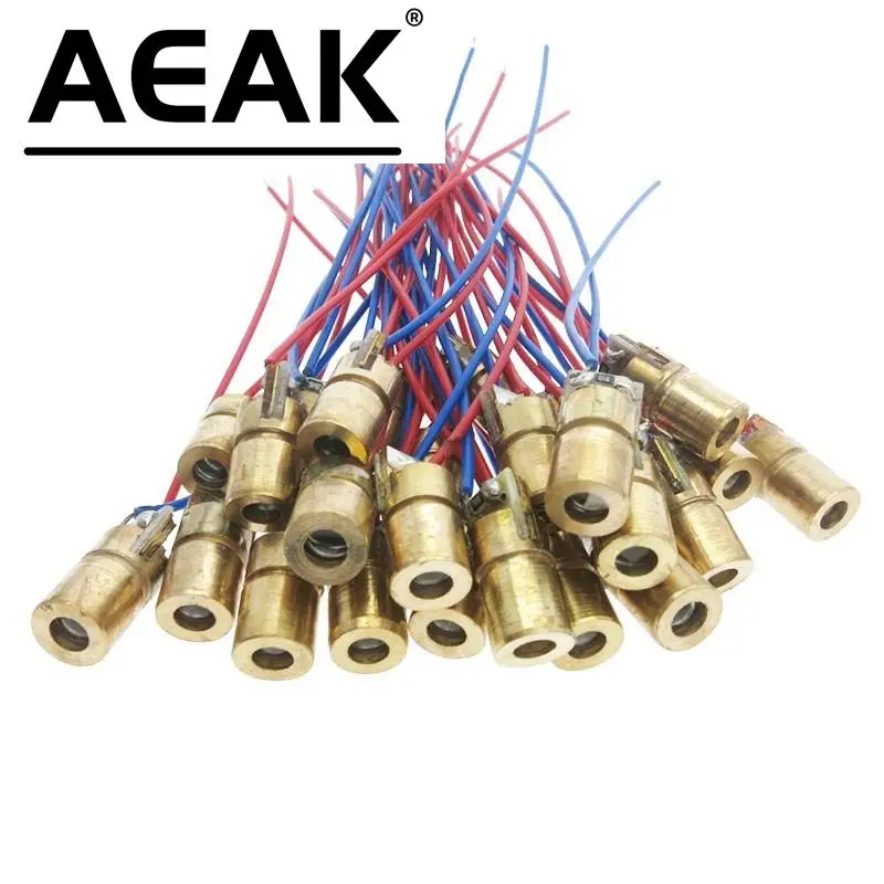 AEAK 5V 650nm 5mW Adjustable Laser Dot Diode Module Red Sight Copper Head Mini Laser Pointer