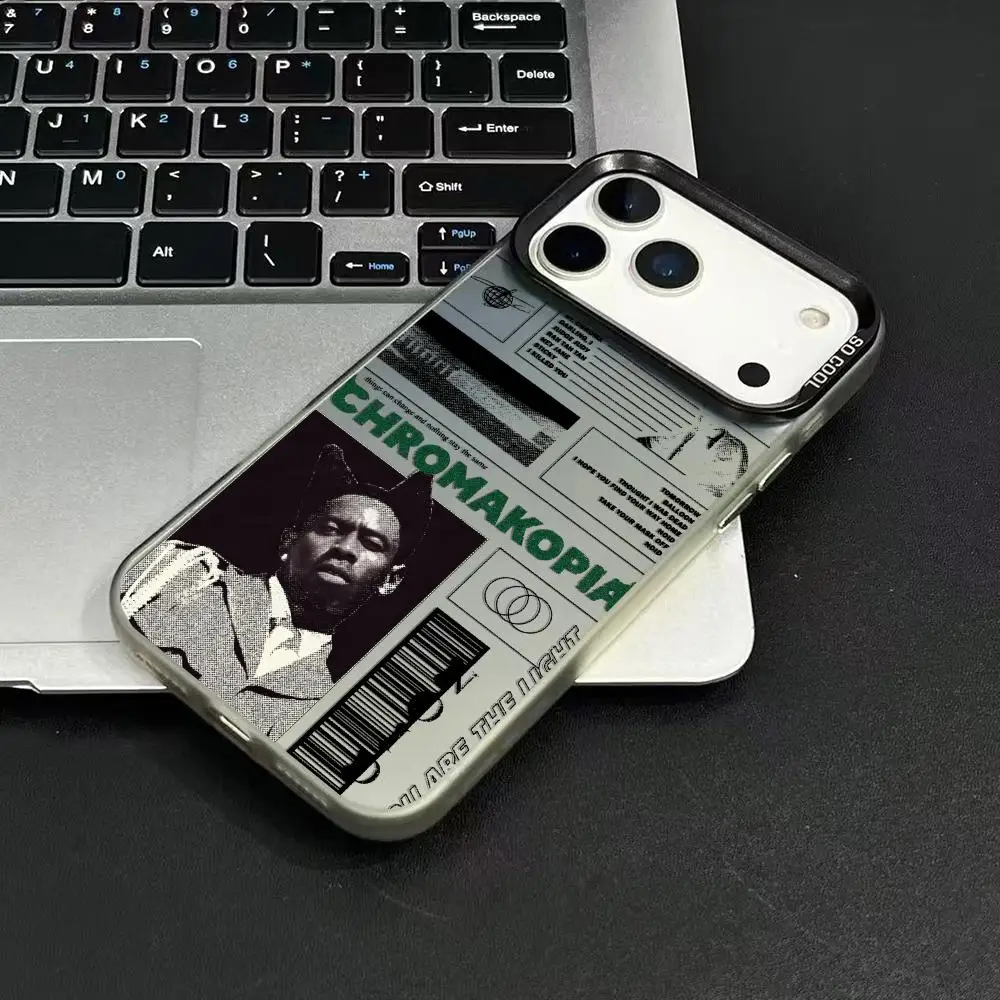 T-tylerS c-créateur mode coque de téléphone pour iPhone 17 16 15 14 13 12 11 Pro Max Air mat Laser Aurora antichoc Funda