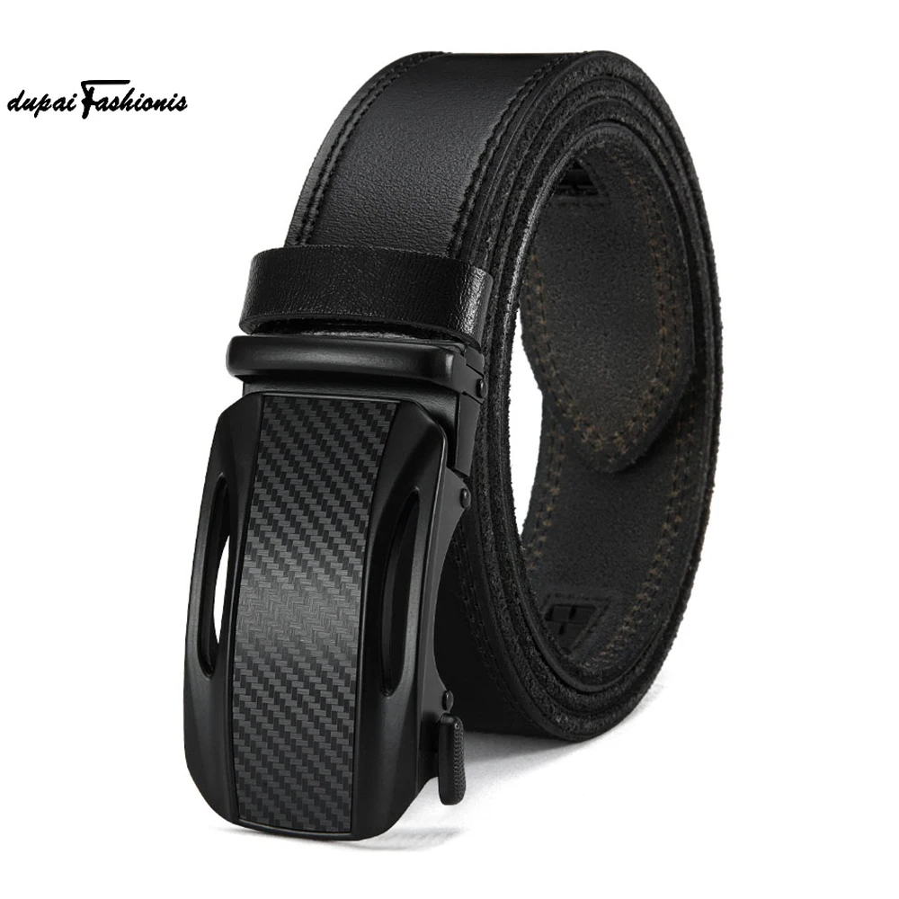 

Men Belt Luxury Brand Metal Automatic Car Buckle Genuine Leather Belts for Men Waist Strap Business Cowboy Waistband Male 125cm