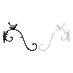 Cast Iron Bird Statue Wall Plant Hanger Length 25cm Decorative Garden Decoration for Wind Chimes, Lantern Hanging Accessories