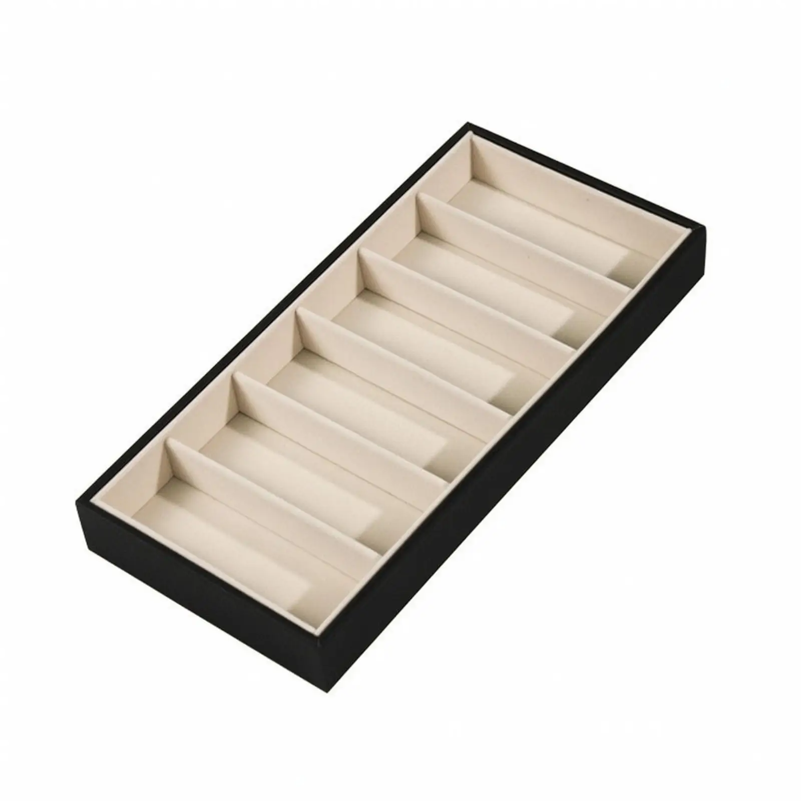 Sunglass Organizer Tray Holder for Eyeglasses with MDF Construction Six Compartment Countertop Display Rack