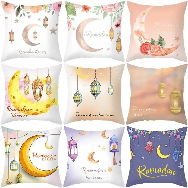 Ramadhan Printed Pillowcases Muslim Festival Pillowcases Eid Party Home Decor Moon Feast