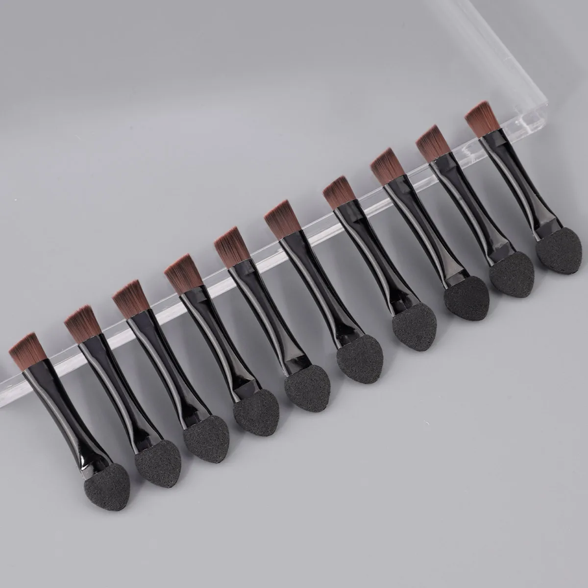 10 قطع من فرش مكياج صغيرة لظلال العيون، فرش ظلال عيون مزدوجة الجوانب #3