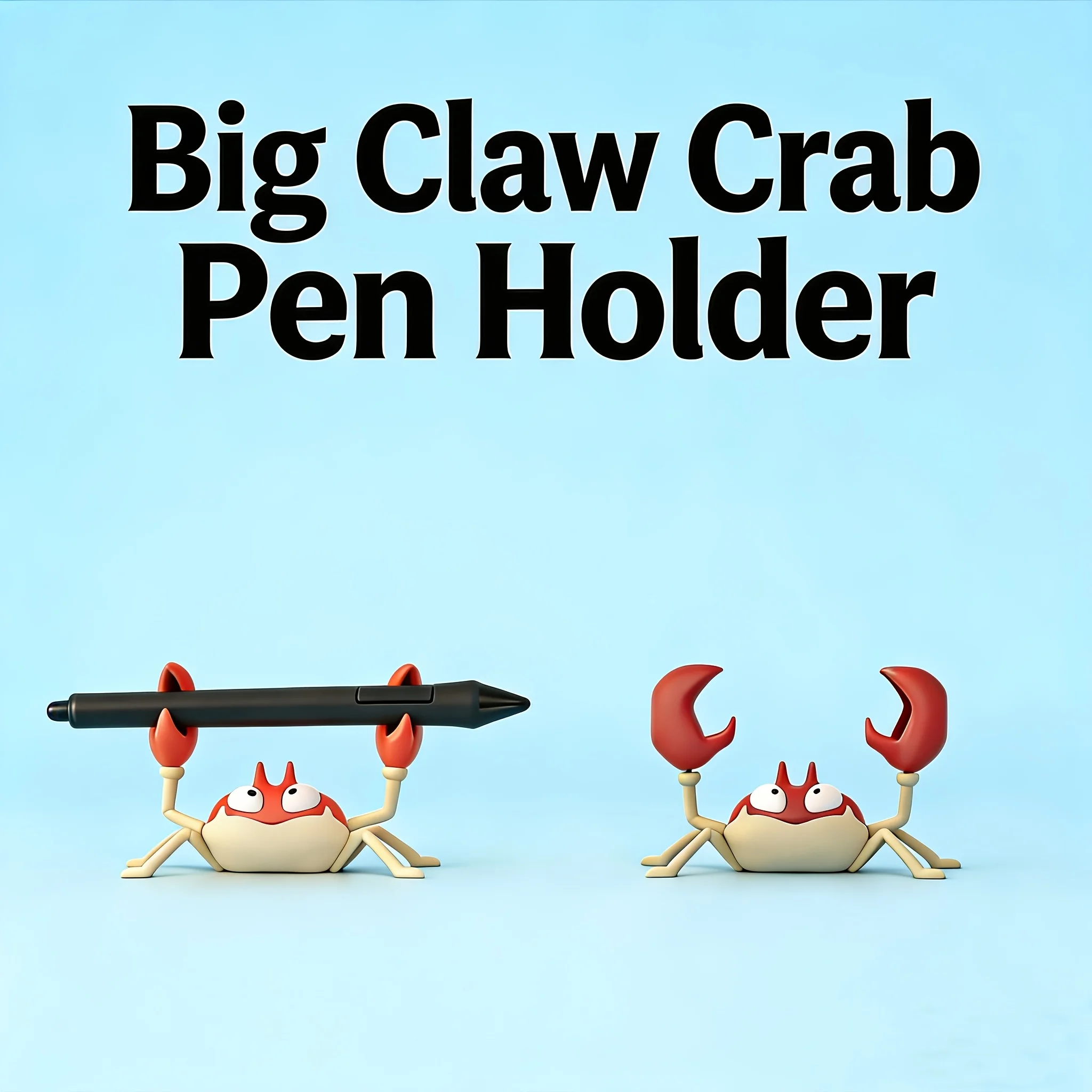 1 Piece Crab-Shaped 3D Printed Weightlifting Pen Holder Gift Stationery, Suitable for Home Exhibitions, Gatherings, and Parties, Perfect for Office, Home Parties, and Family Exhibitions, and as a Fun Design Party Gift