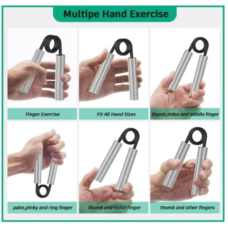 Grip Strength Trainer 50-250LB Steel Springs Hand Grip Strengthener for Men Women Training Recovery with Customizable