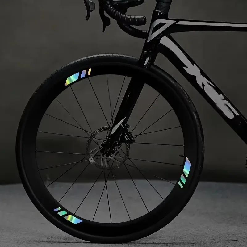 Waterproof Vinyl Bicycle Rim Decals 1 Set, Casual Sports Decor Stickers for Competition Use