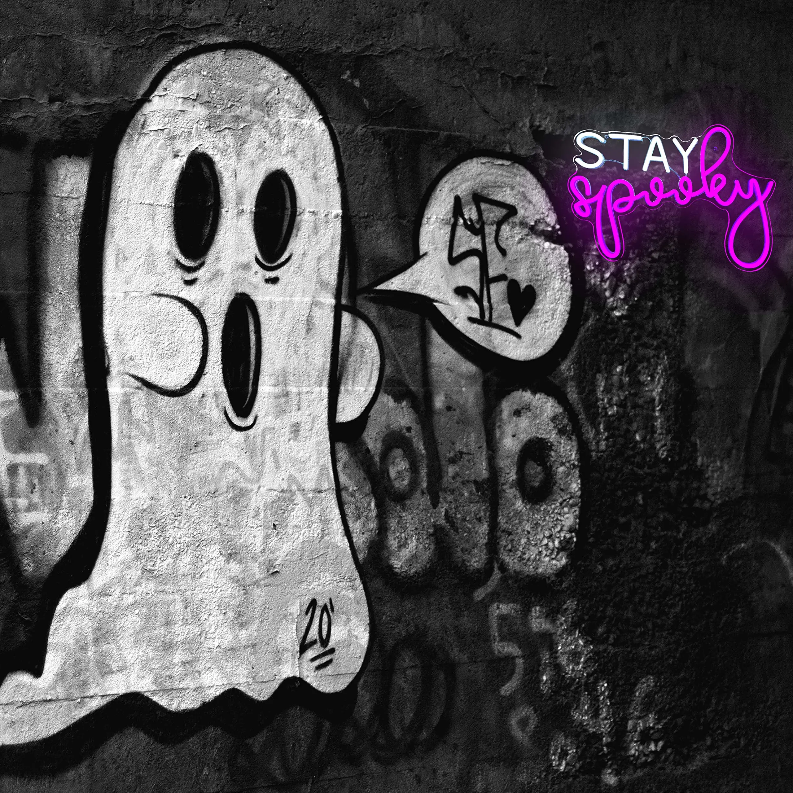 Stay Spooky letreros de neón de Halloween para decoración de pared, luces de neón para fiesta, decoración del hogar y dormitorio