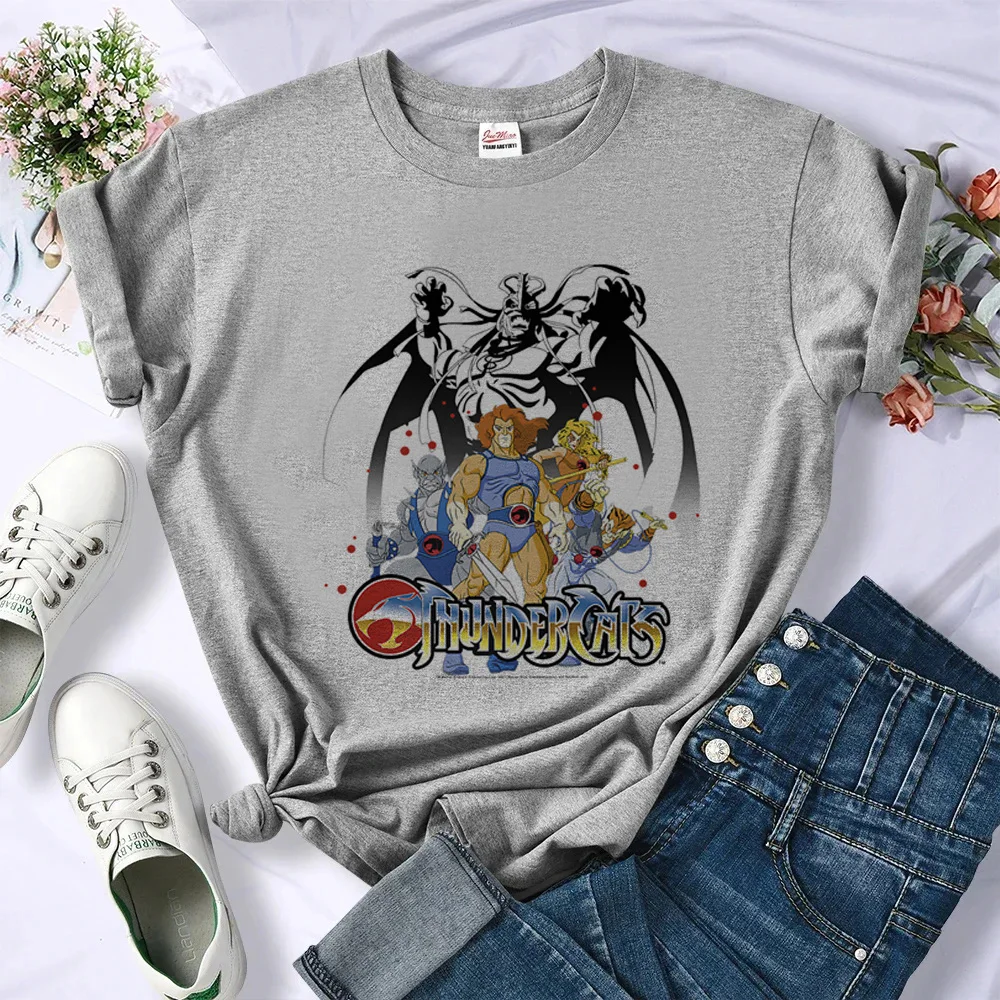 Thundercats t-shirts women summer Japanese tshirt girl 2000s y2k clothes