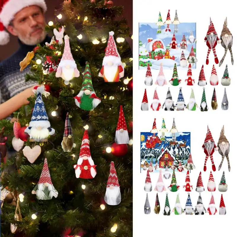 2024 Christmas Gnome Advent Calendar Gnome Dolls 24 Days Xmas Countdown Calendar Christmas Countdown Calendar for Kids Gift