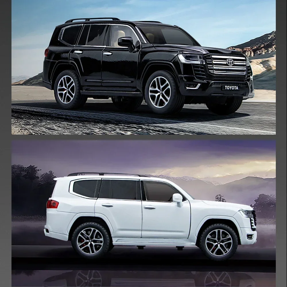

1:24 LAND CRUISER SUV, высокая имитация литья под давлением автомобиля, модель автомобиля из металлического сплава, коллекция игрушек, подарки