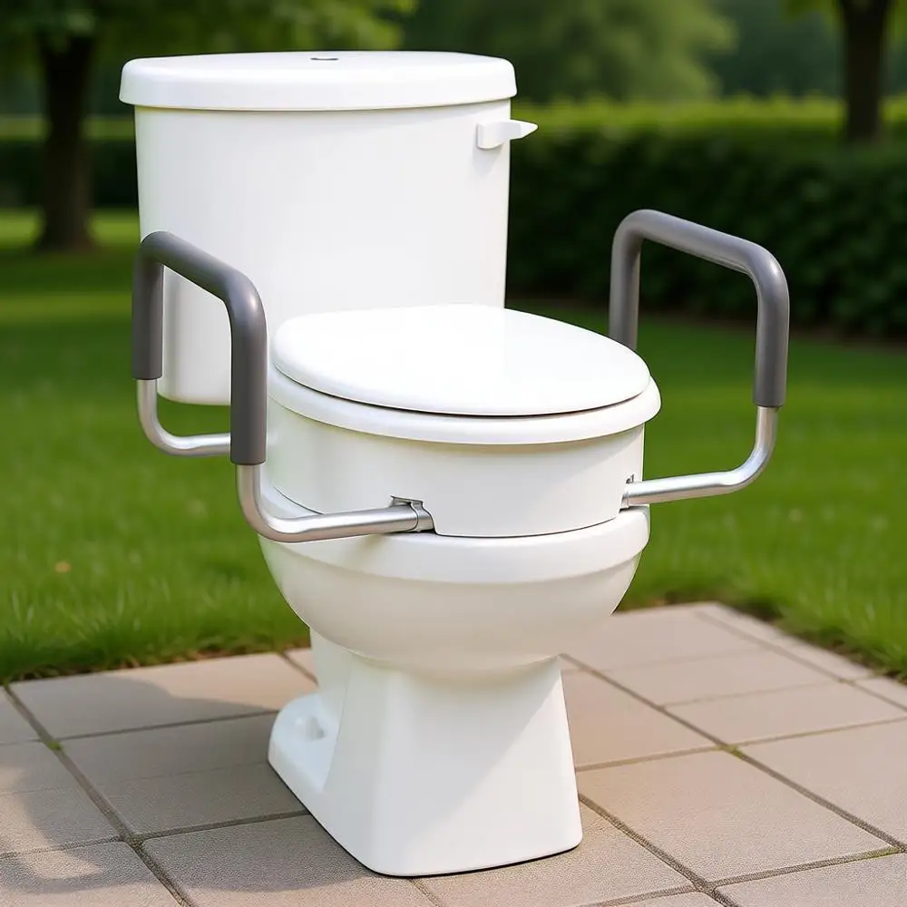 

Подъемное сиденье для унитаза с подлокотниками, белое, для удлиненных унитазов, выдерживает до 250 фунтов, с мягкими ручками, нескользящее, идеально подходит для пожилых людей или