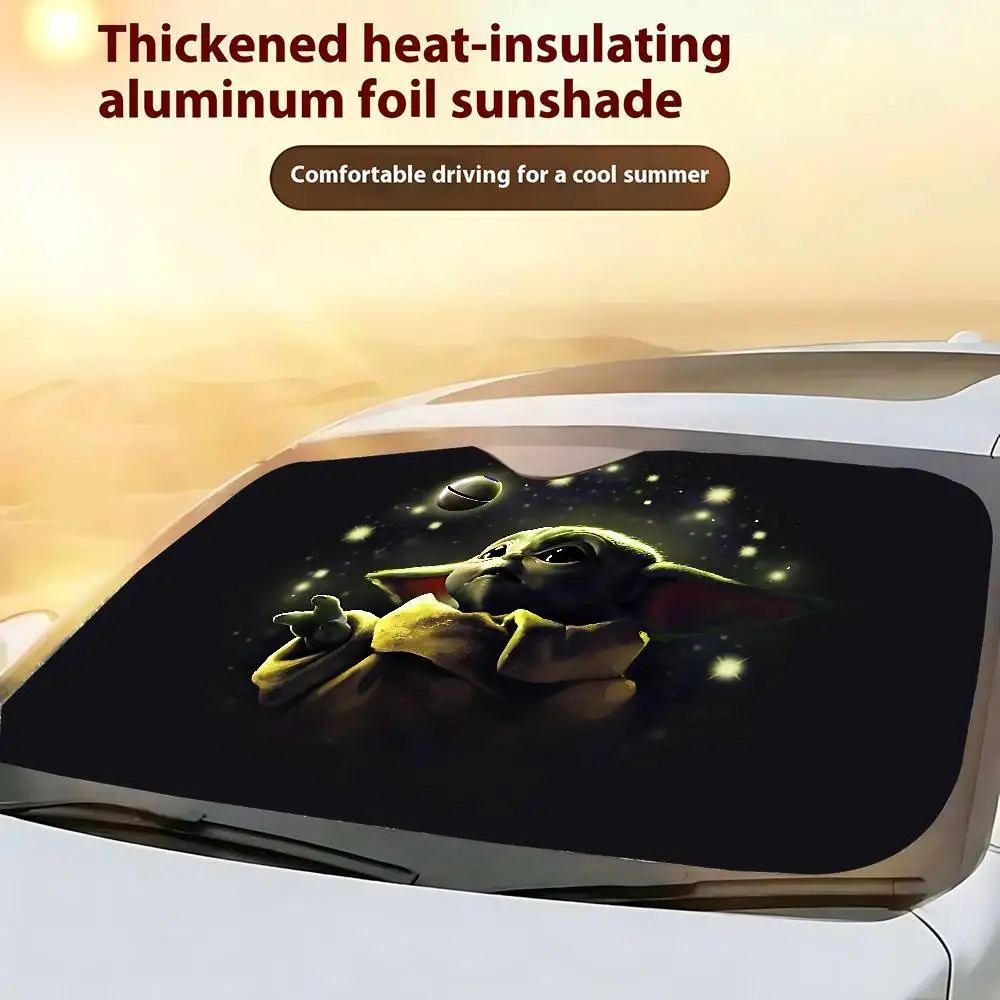 Movie Cute-S-star-Wars-S Stylish And Trendy Windshield Sunshade, Car Windshield Cover, Car Sunshade Curtain, Car Sun Protection view 5