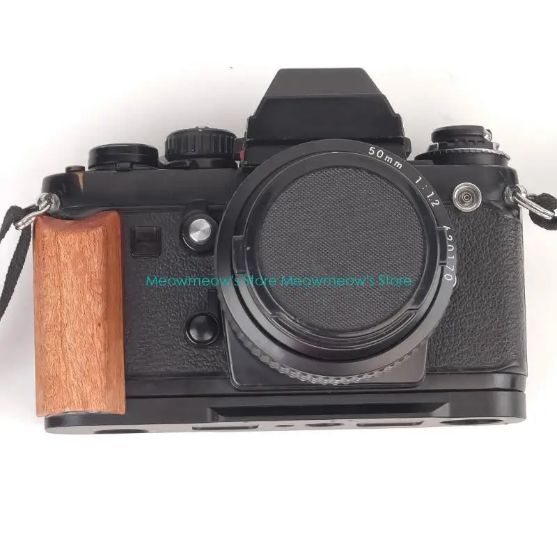 W91AハンドグリップL形状グリップクイックリリースプレートホットシューズカバーウッドグリップ三脚