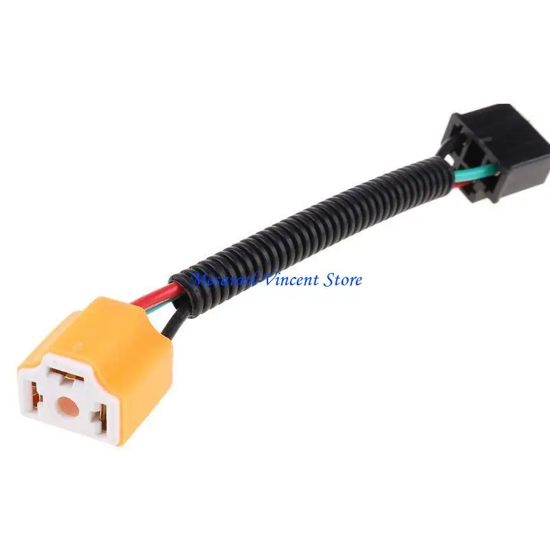 A70F 2Pcs Headlight H4 Headlamp Light Bulb Ceramic Socket Plugs Wiring Harness Automotive Light Assembly
