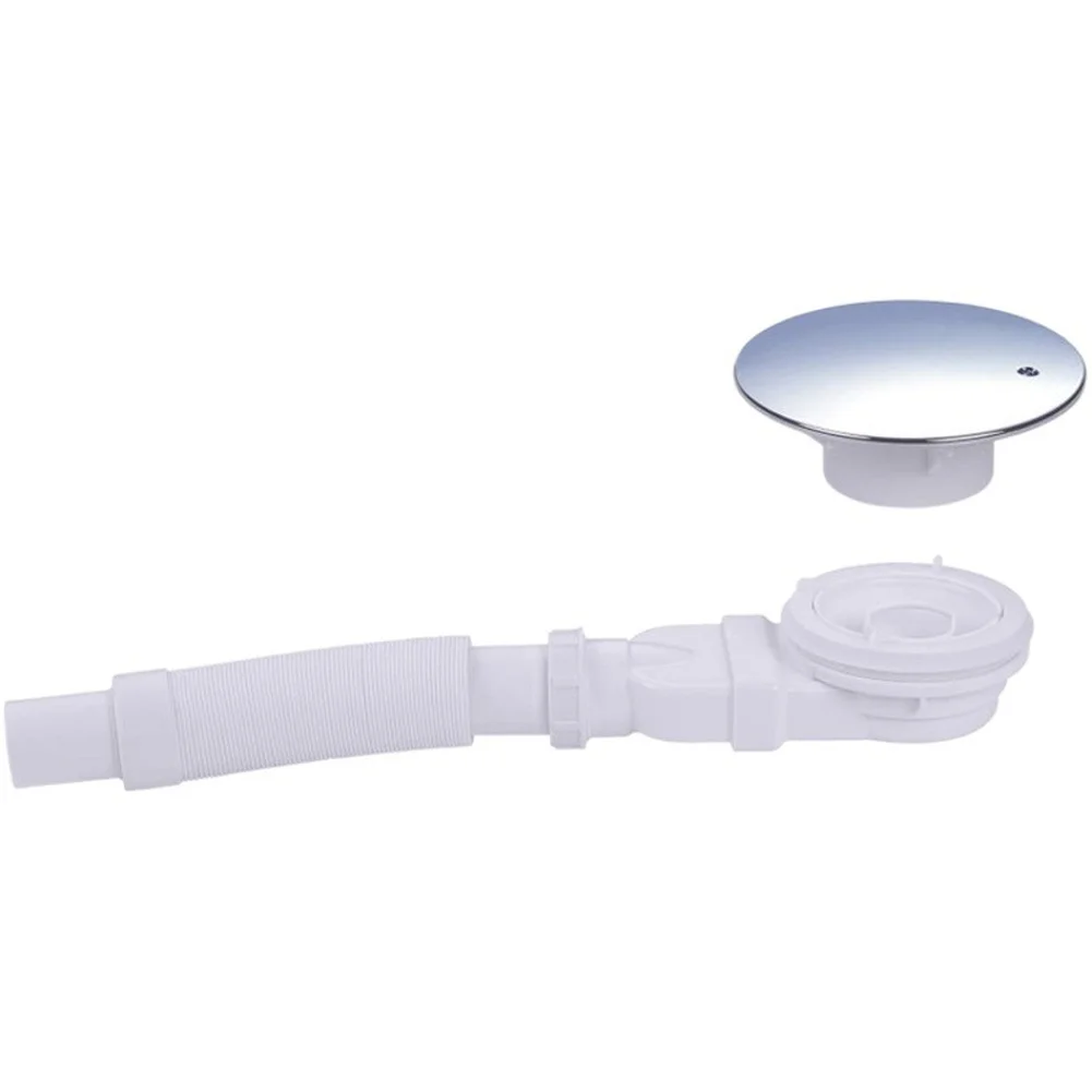 Copper Push Up Bath Drain for Wooden Bucket and Shower Room with Anti Scent Feature All Brass Construction 20.5x11.5x5.8cm White