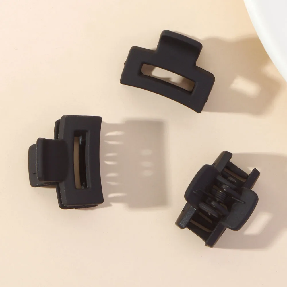 10 قطعة مقاطع الشعر الصغيرة للنساء فتاة ماتي المطاط طلاء مستطيل مشبك شعر مقاطع للنساء رقيقة غرامة إكسسوارات الشعر القصير #4