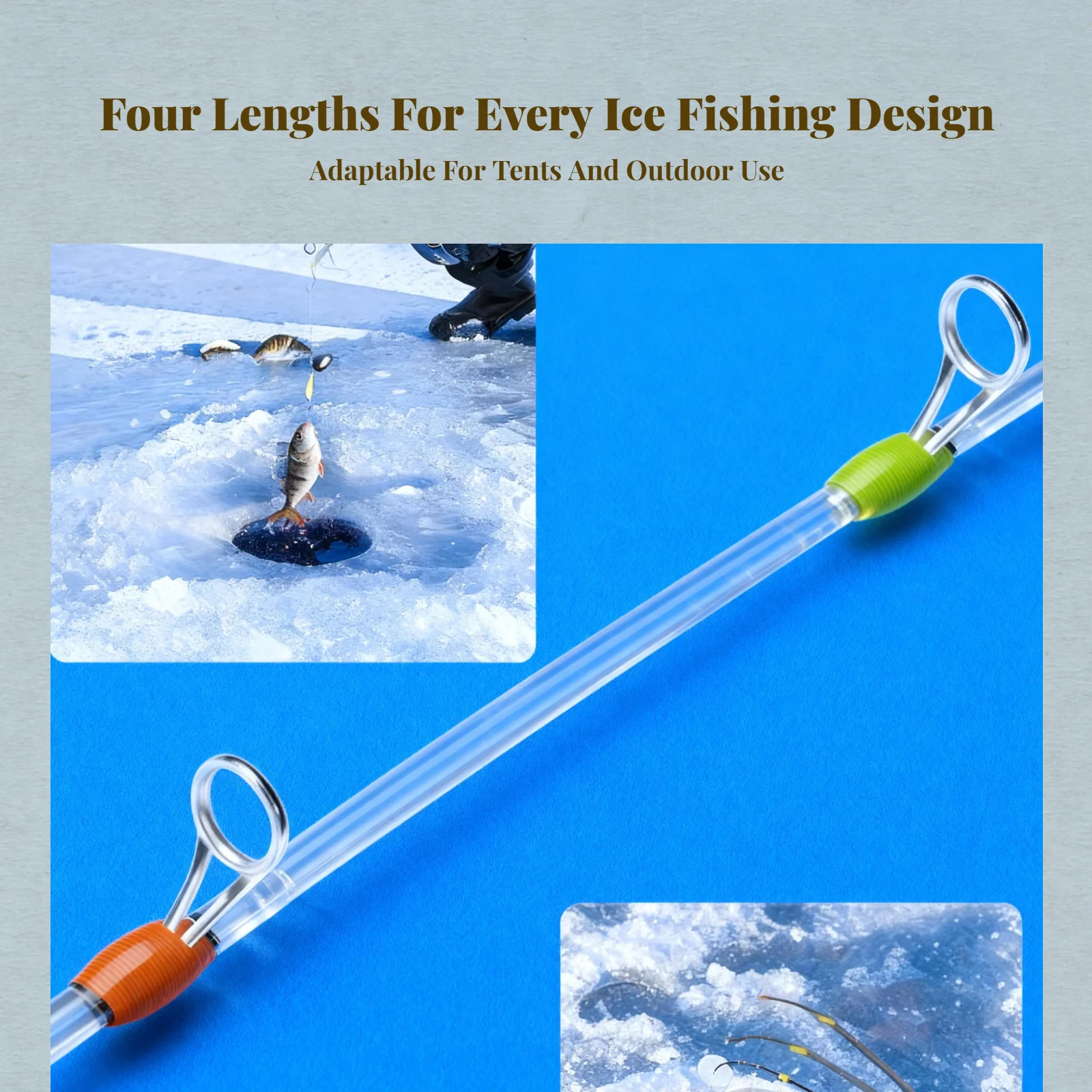 

Carbon Fiber Ice Fishing Rod, Portable, Soft Tip, Reel Combo