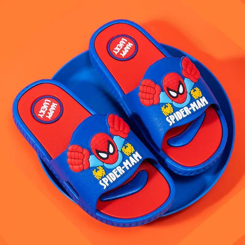 New Cartoon Spider Man Slipper Kids Summer Home Shoes Indoor Anti Slip Sandal for Boys Waterproof Soft Soled Slippers Size 24-39