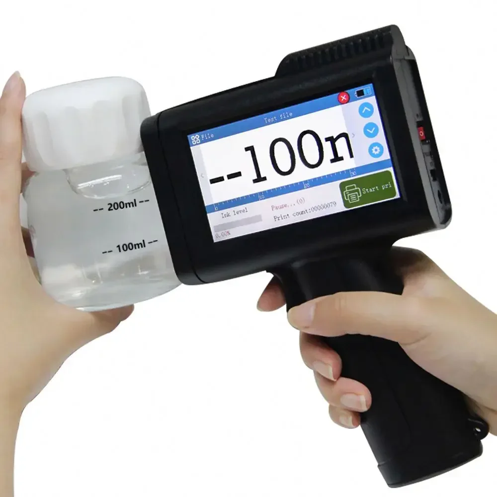 PorHandheld Intelligent Inkjet Marking Machine Metal Plastic Carton Date Batch Code Mini Label Printing Equipment