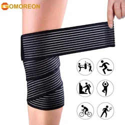 Sport elastische Kompression knie Bandagen Fitness Druck gurte für Fitness studio Gewichtheben Kniebeugen Bein Kompression strain ing Wraps