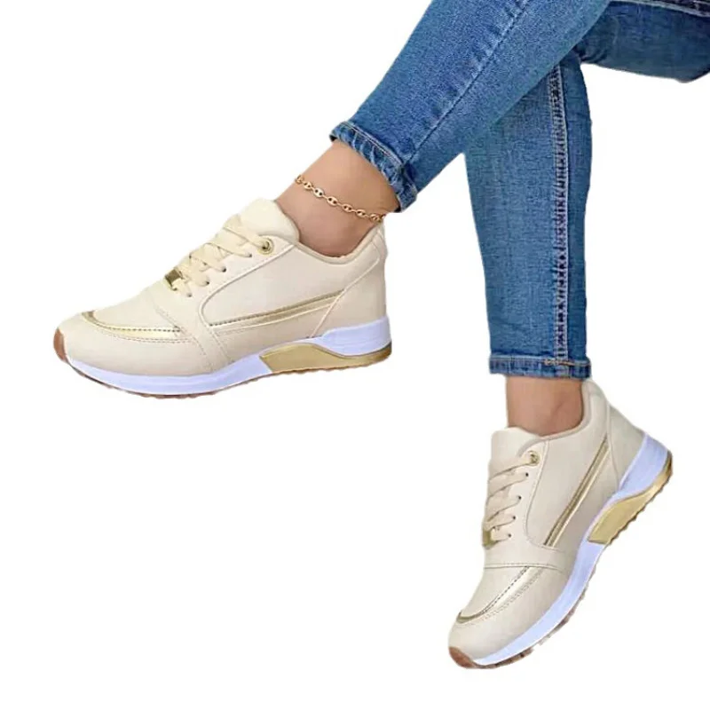 2023 Autumn and Winter New Large Size Sneakers Women European and American Fashion Mixed Colors Casual Shoes for Women Zapatos