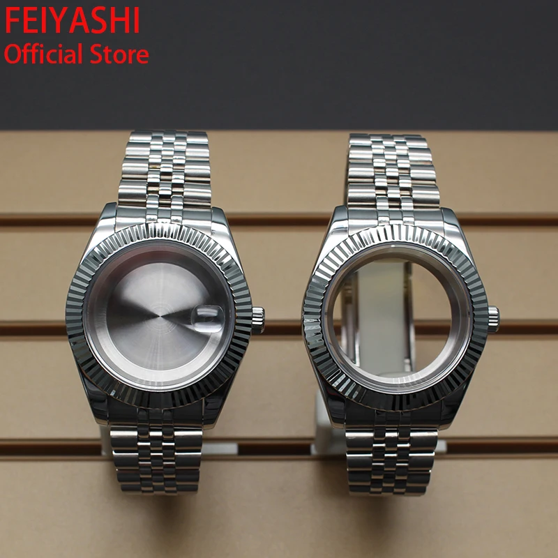 

36mm 40mm Men Case Watch Watchband Parts Sapphire Glass For nh34 nh35 nh36/38 Miyota 8215 Movement 28.5mm Dial Datejust Hot Sale